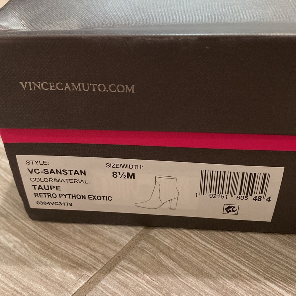 Vince Camuto Sanstan Taupe Python Snake Print Ank… - image 8